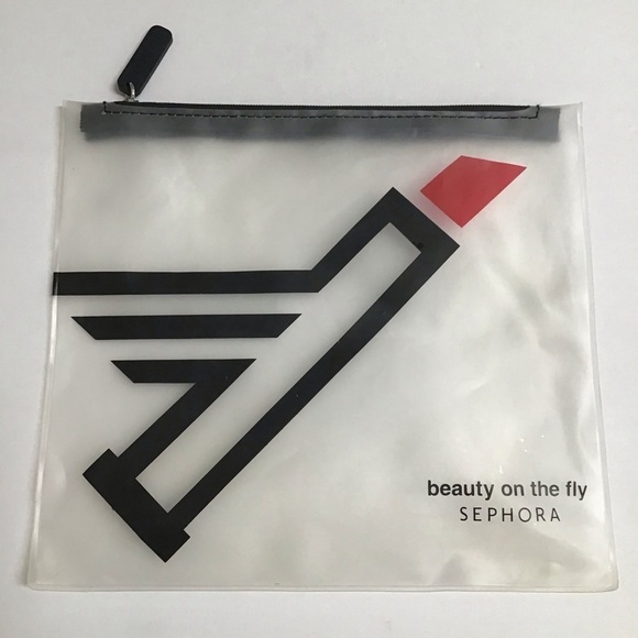 Sephora Red Lipstick Travel Bag Jet Beauty on the Fly Reusable Plastic Cosmetics - Picture 5 of 8